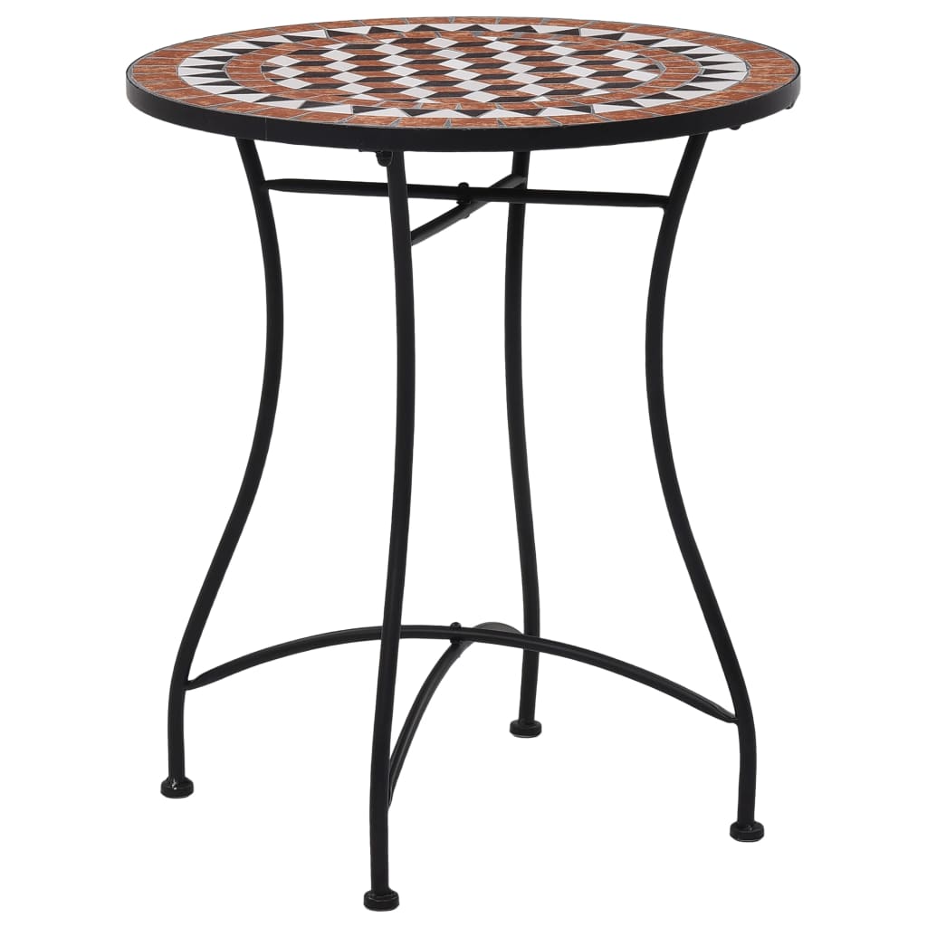 Mosaik-Bistrotisch Braun 60 cm Keramik